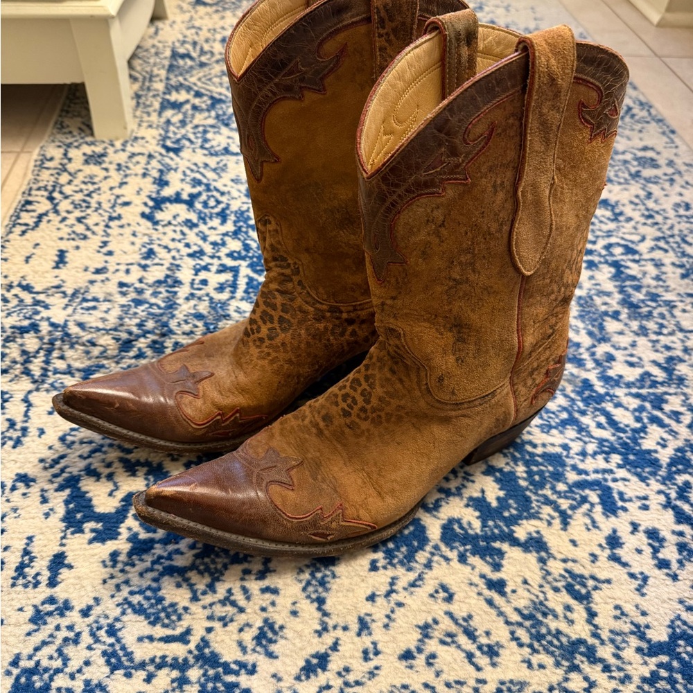 Old Gringo Leopardito Cowboy Boots Sz 10.5 - Picture 2 of 9